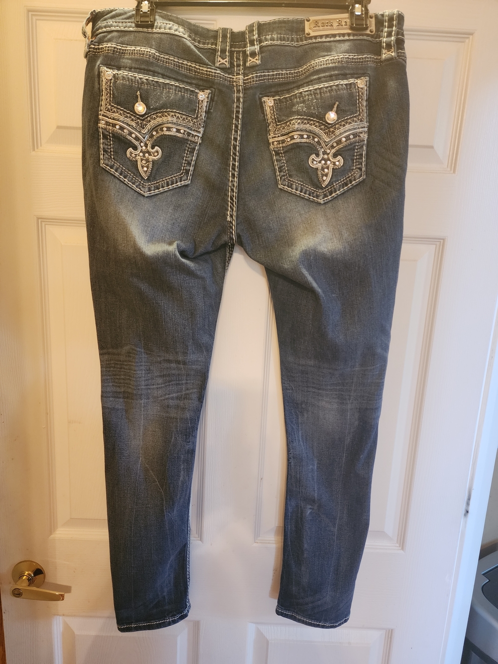 Rock Revival Women’s Dark Wash Easy Skinny Jeans - Blue - Picture 3 of 3